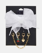 SHOE LACES AND CHARMS WHITE