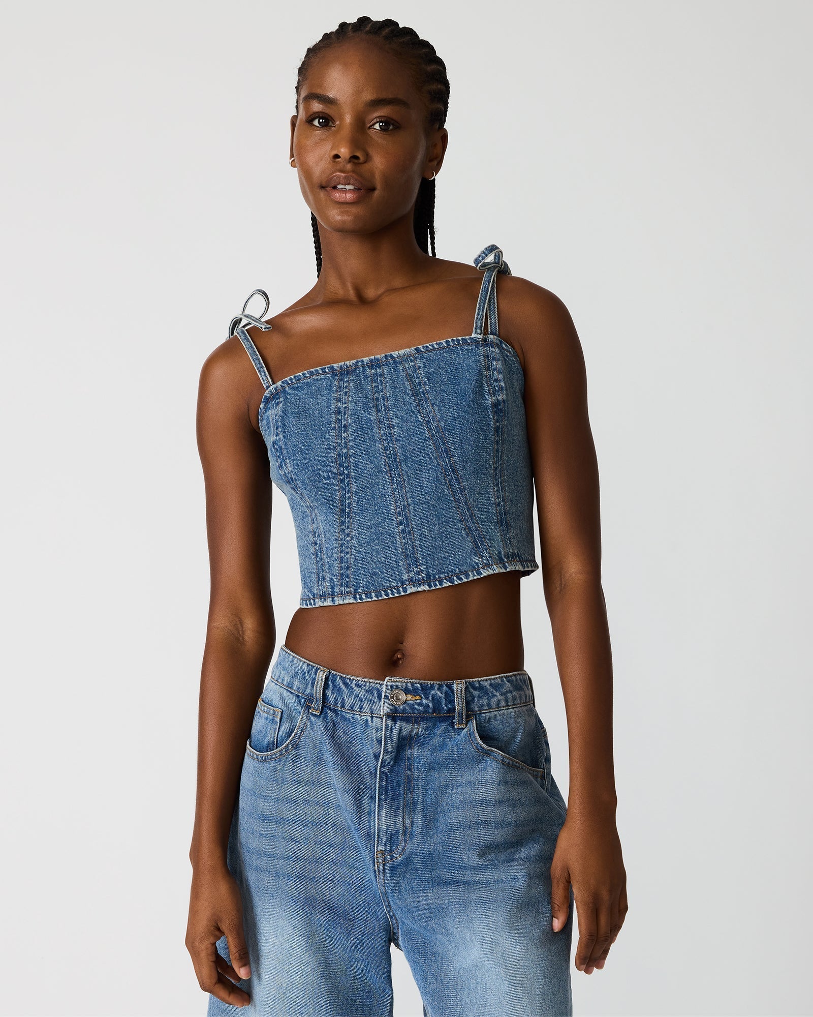 MEAGHAN TOP BLUE HEATHER