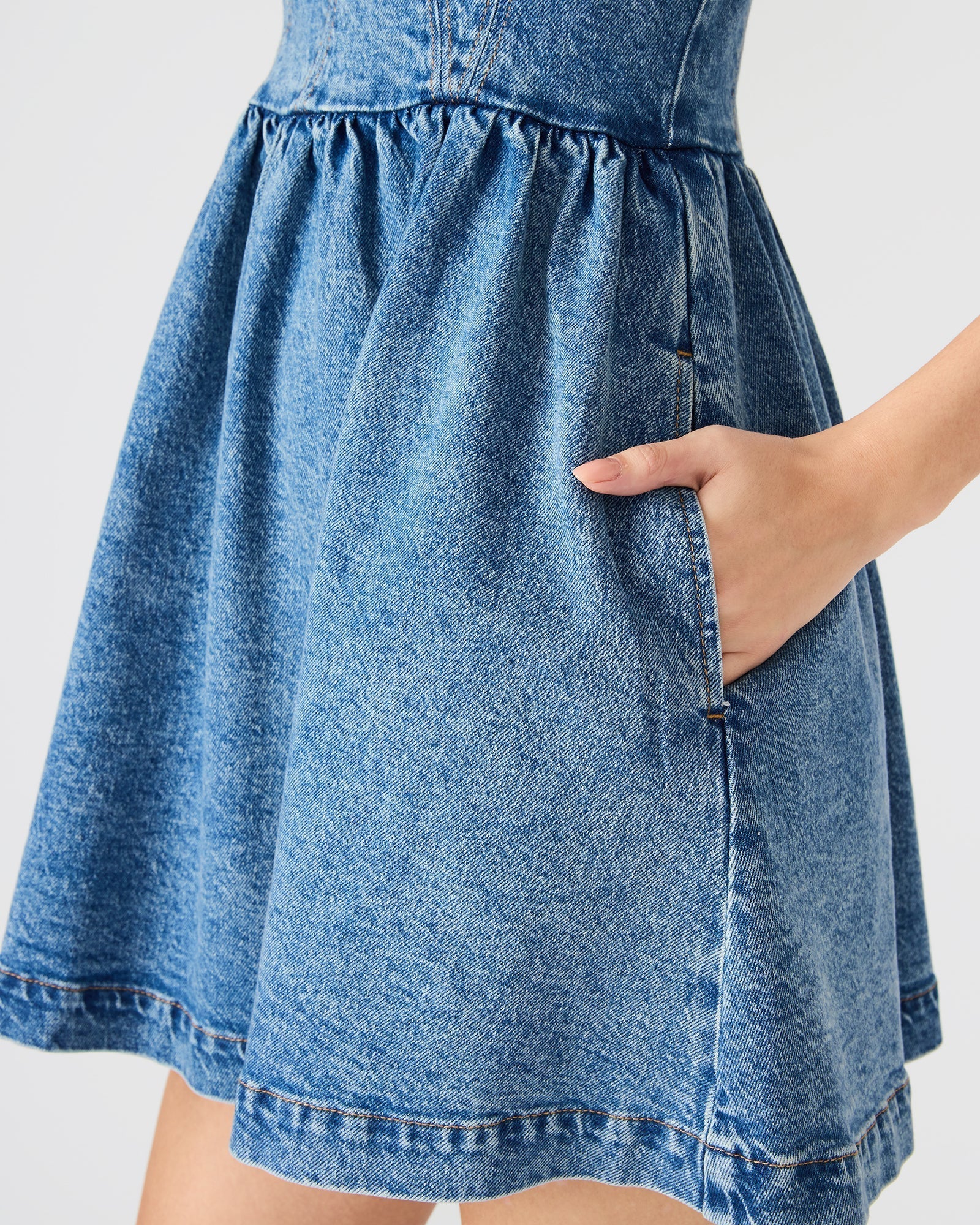 MEAGHAN DRESS BLUE HEATHER
